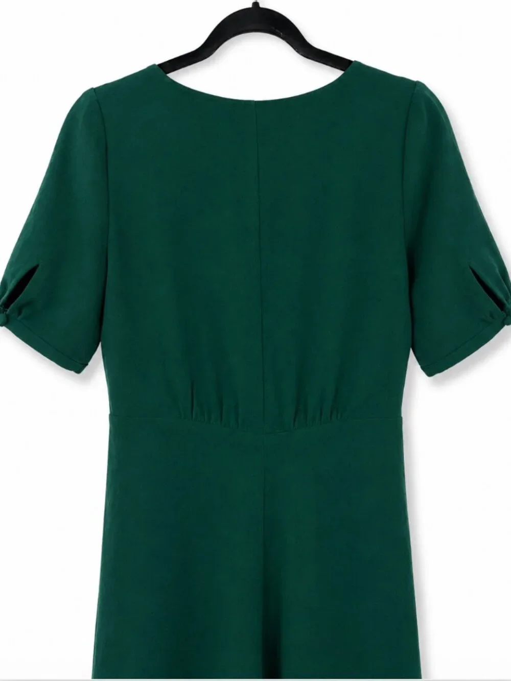 Sézane Emerald Green Button-Front Midi Dress - Picture 5 of 7